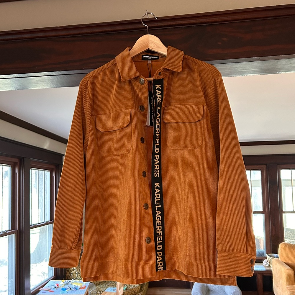 🆕NWT Karl Lagerfeld Paris  Corduroy Shacket - Picture 5 of 12